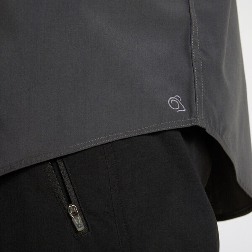 Carbon Grey - Pack Shot - Craghoppers Mens Expert Kiwi Long-Sleeved Shirt