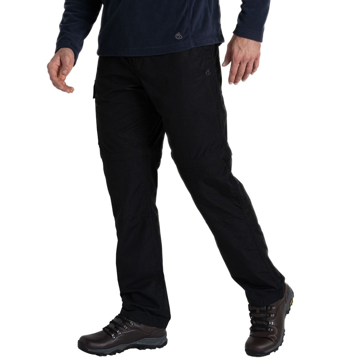 Black - Back - Craghoppers Mens Expert Kiwi Tailored Cargo Trousers