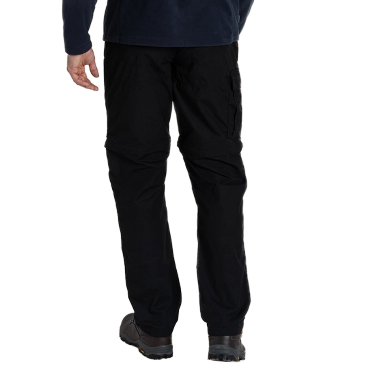Black - Side - Craghoppers Mens Expert Kiwi Tailored Cargo Trousers