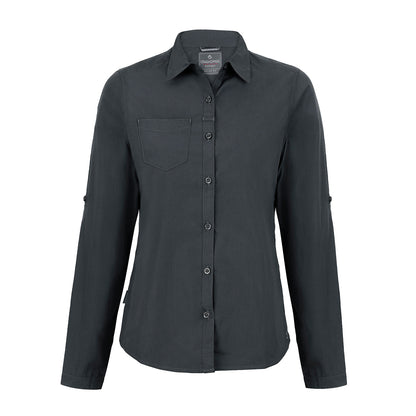Carbon Grey - Front - Craghoppers Womens-Ladies Expert Kiwi Long-Sleeved Shirt