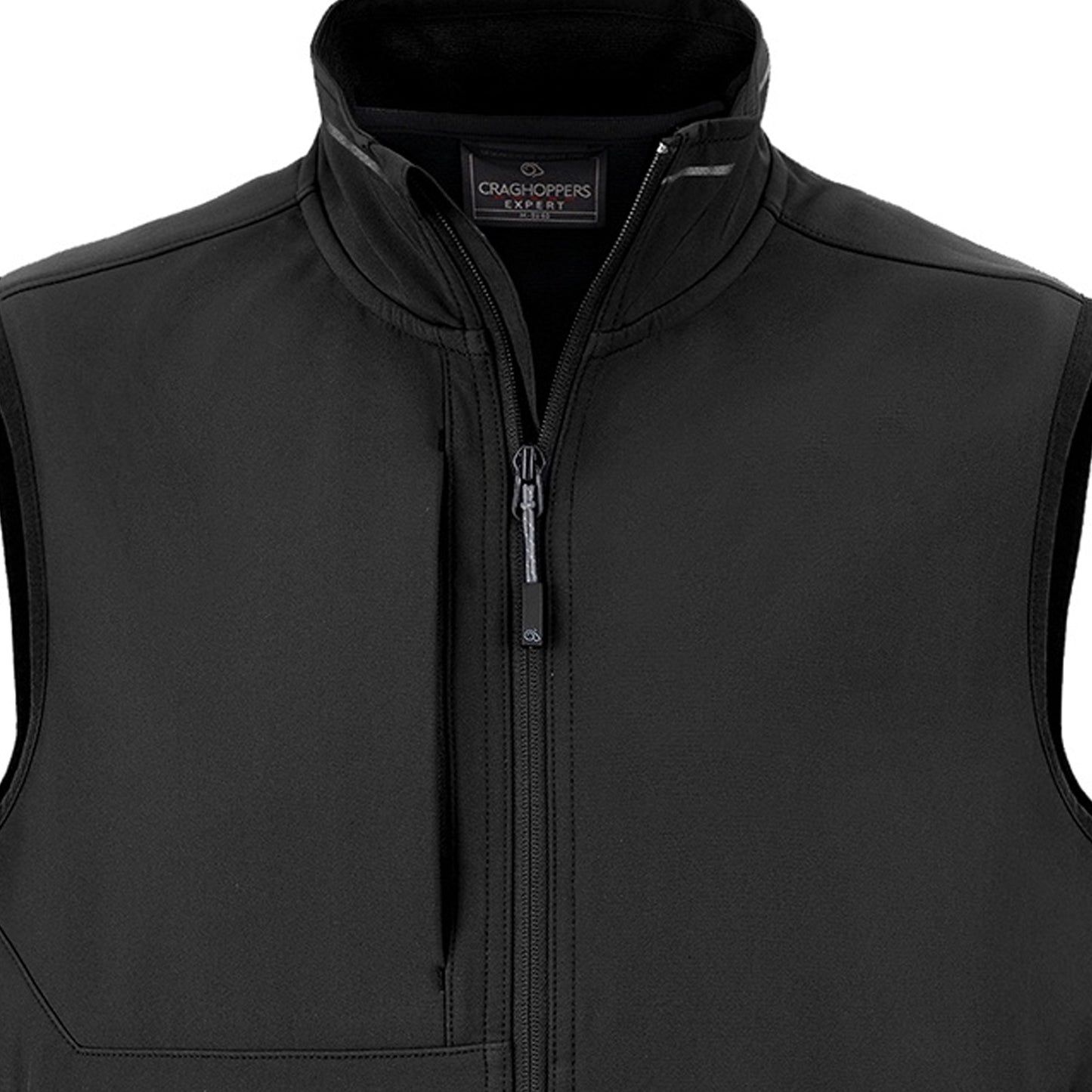Black - Side - Craghoppers Mens Expert Basecamp Softshell Vest