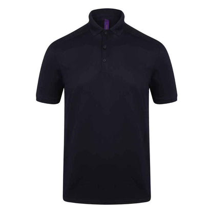 Oxford Navy - Front - Henbury Mens Stretch Polo Shirt