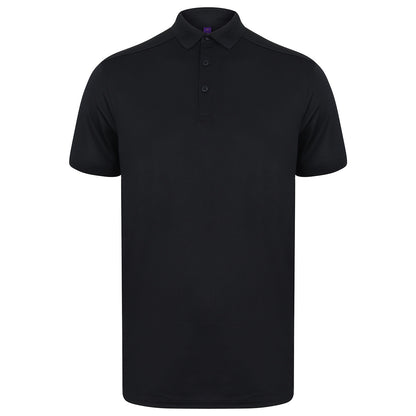 Navy - Front - Henbury Mens Stretch Polo Shirt