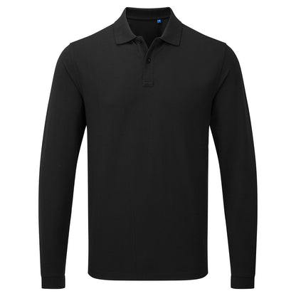 Black - Front - Premier Unisex Adult HeiQ Viroblock Polo Shirt