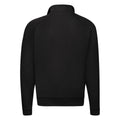 Black - Back - Fruit of the Loom Mens Classic 80-20 Zip Neck Sweatshirt