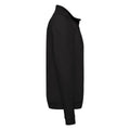 Black - Side - Fruit of the Loom Mens Classic 80-20 Zip Neck Sweatshirt