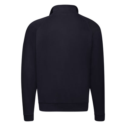 Deep Navy - Back - Fruit of the Loom Mens Classic 80-20 Zip Neck Sweatshirt