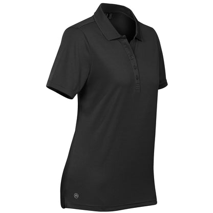 Black - Side - Stormtech Womens-Ladies Eclipse Pique Polo Shirt