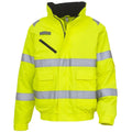 Yellow - Front - Yoko Mens Fontaine Hi-Vis Jacket