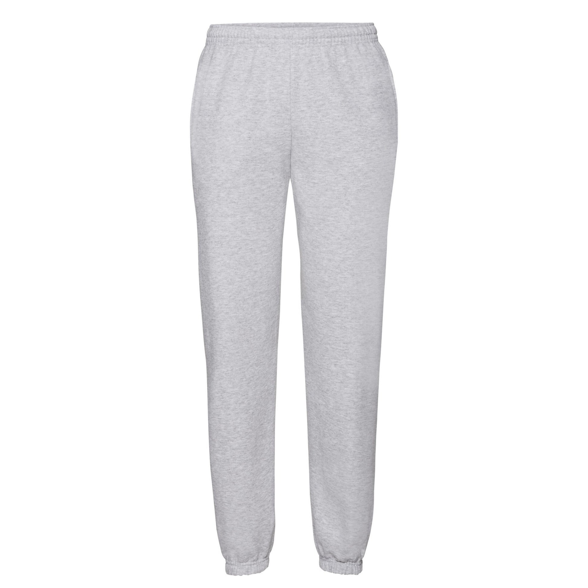 Grey Heather - Front - Fruit Of The Loom Mens Classic 80-20 Jogging Bottoms