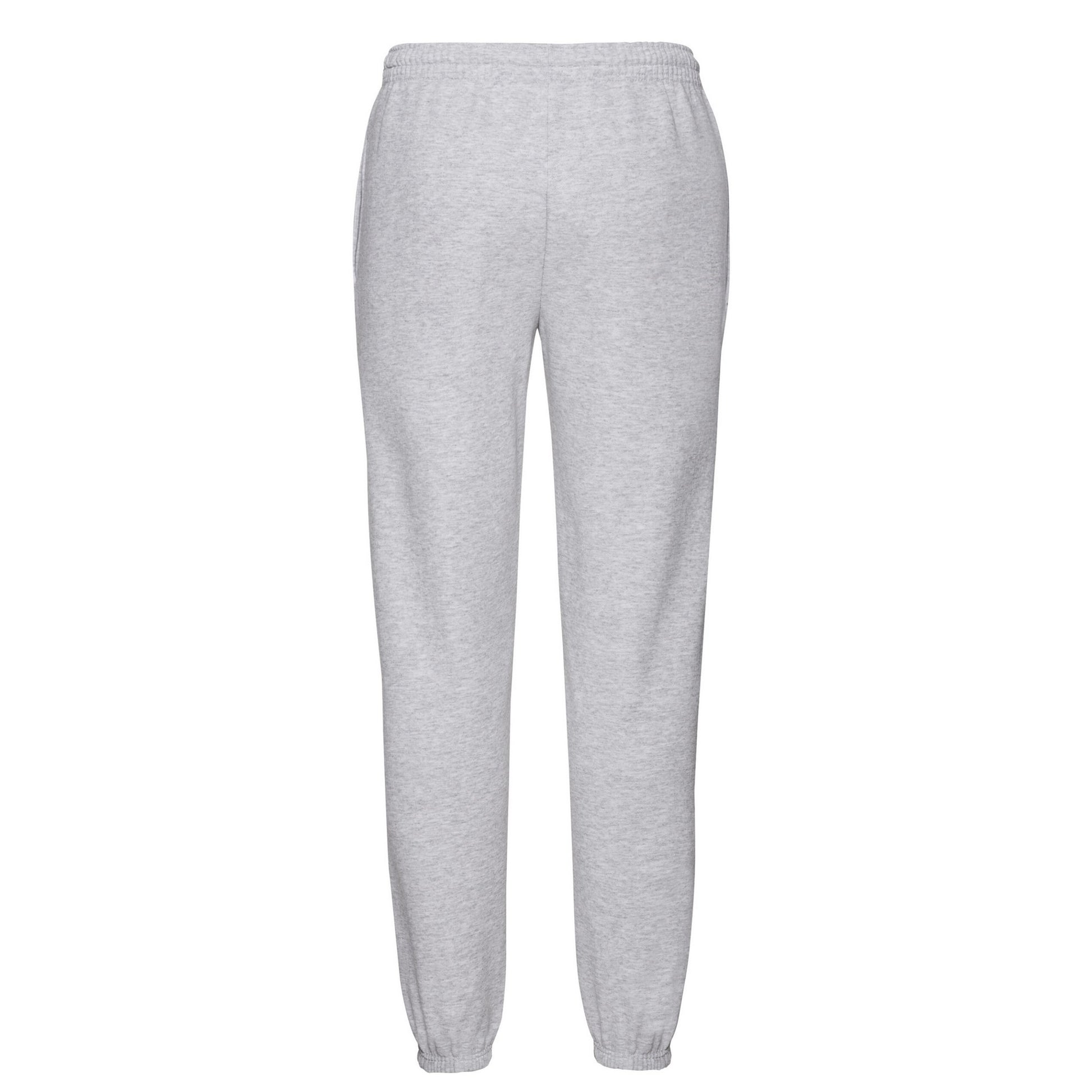 Grey Heather - Back - Fruit Of The Loom Mens Classic 80-20 Jogging Bottoms