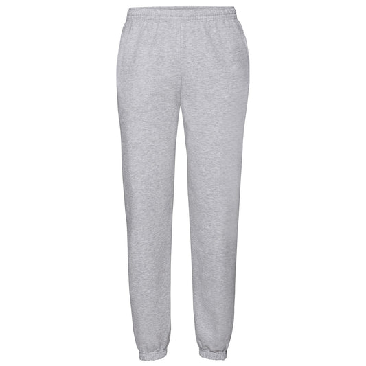 Soft Grey Heather - Front - Fruit Of The Loom Mens Classic 80-20 Jogging Bottoms