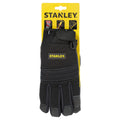 Black - Side - Stanley Unisex Adult Leather Palm Safety Gloves