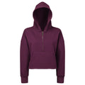 Mulberry - Front - TriDri Womens-Ladies Half Zip Hoodie