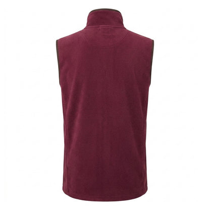 Burgundy-Brown - Back - Premier Mens Artisan Fleece Gilet