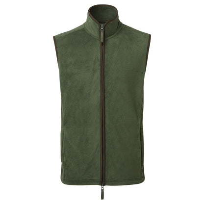 Moss Green-Brown - Front - Premier Mens Artisan Fleece Gilet