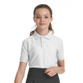White - Back - Awdis Childrens-Kids Academy Polo Shirt
