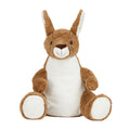 Brown-White - Front - Mumbles Zippie Kangaroo Plush Toy
