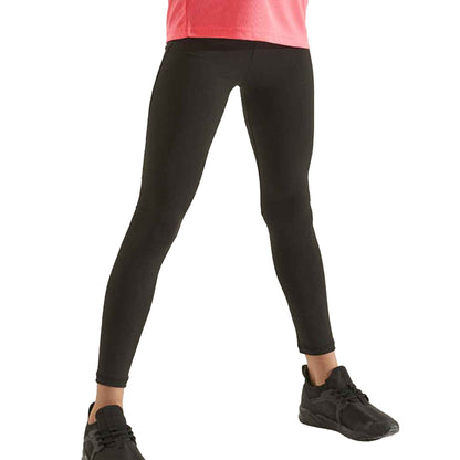 Jet Black - Side - AWDis Cool Childrens-Kids Leggings