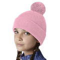 Dusty Pink - Back - Beechfield Childrens-Kids Original Pom Pom Beanie