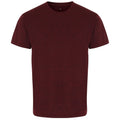 Burgundy-Black Melange - Front - TriDri Mens Performance T-Shirt