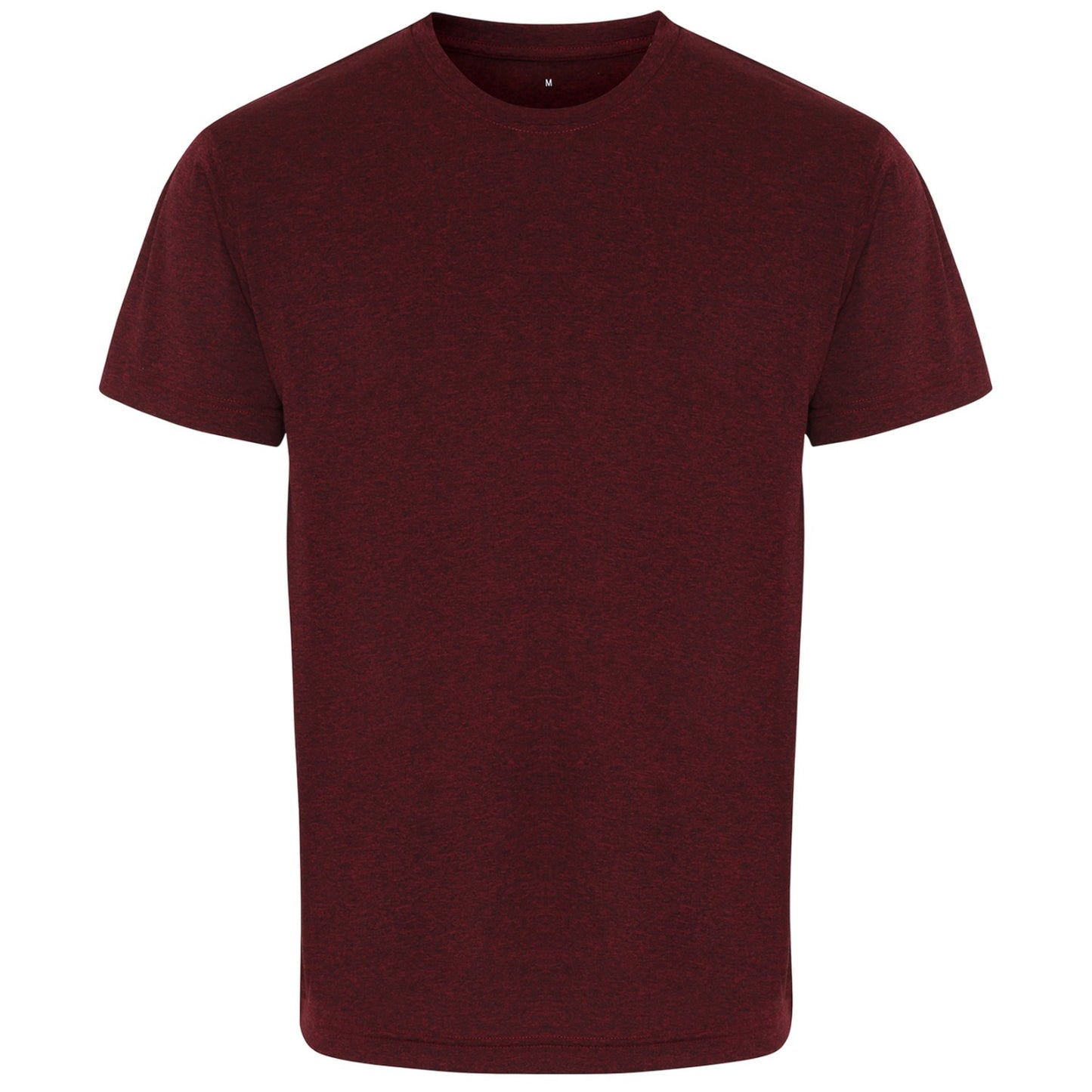 Burgundy-Black Melange - Front - TriDri Mens Performance T-Shirt