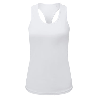 White - Front - TriDri Womens-Ladies Performance Recycled Vest
