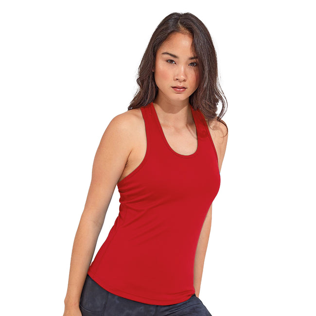 Fire Red - Side - TriDri Womens-Ladies Performance Recycled Vest