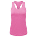 Pink Melange - Front - TriDri Womens-Ladies Melange Recycled Vest