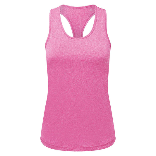 Pink Melange - Front - TriDri Womens-Ladies Melange Recycled Vest