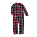 Red-Navy Check - Front - SF Womens-Ladies Tartan Pyjama Set
