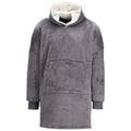 Grey - Front - Ribbon Unisex Adult Reversible Oversized Hoodie