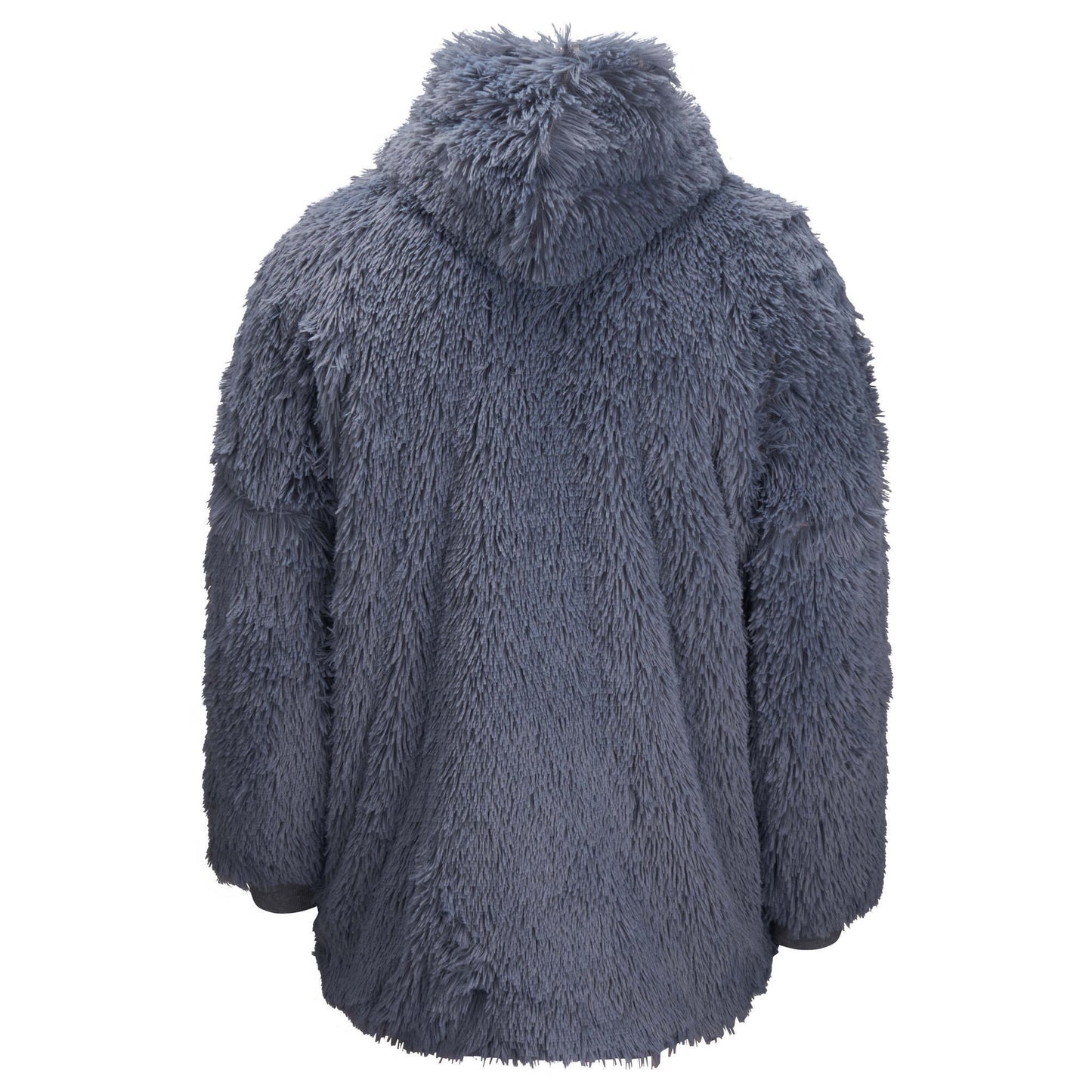Grey - Side - Ribbon Unisex Adult Sherpa Reversible Oversized Hoodie
