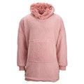 Pink - Pack Shot - Ribbon Unisex Adult Sherpa Reversible Oversized Hoodie