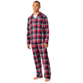 Red-Navy - Back - SF Mens Tartan Pyjama Set
