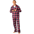 Red-Navy - Side - SF Mens Tartan Pyjama Set