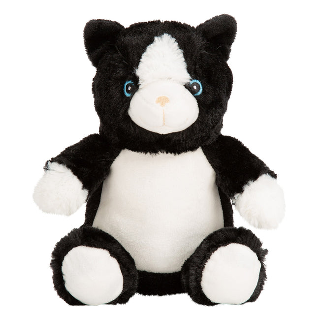 Black-White - Front - Mumbles Printme Cat Plush Toy