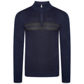 Nightfall Navy-Ebony Grey - Front - Dare 2B Mens Knitted Quarter Zip Sweatshirt