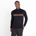 Black-Amber Glow - Back - Dare 2B Mens Knitted Quarter Zip Sweatshirt