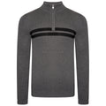 Charcoal Grey Marl-Black - Front - Dare 2B Mens Knitted Quarter Zip Sweatshirt