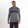 Charcoal Grey Marl-Black - Lifestyle - Dare 2B Mens Knitted Quarter Zip Sweatshirt