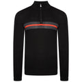 Black-Amber Glow - Front - Dare 2B Mens Knitted Quarter Zip Sweatshirt