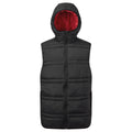 Black-Red - Front - 2786 Mens Latitude Hooded Body Warmer