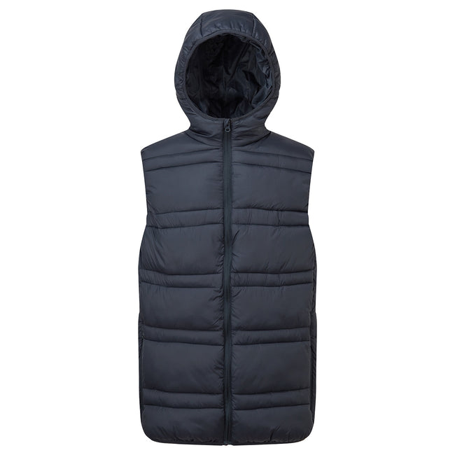 Navy - Front - 2786 Mens Latitude Hooded Body Warmer