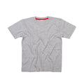 Heather Grey-Red - Front - Babybugz Childrens-Kids Heather Melange Supersoft T-Shirt