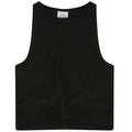 Black - Front - SF Minni Girls Crop Top