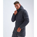 Black - Lifestyle - TriDri Mens Microlight Longline Padded Jacket