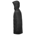 Black - Close up - TriDri Mens Microlight Longline Padded Jacket