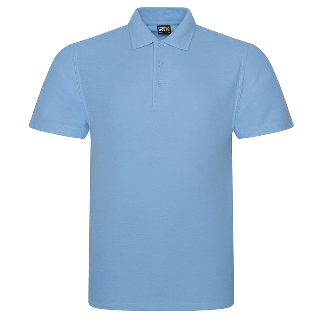 Sky Blue - Front - PRO RTX Mens Pro Polo Shirt
