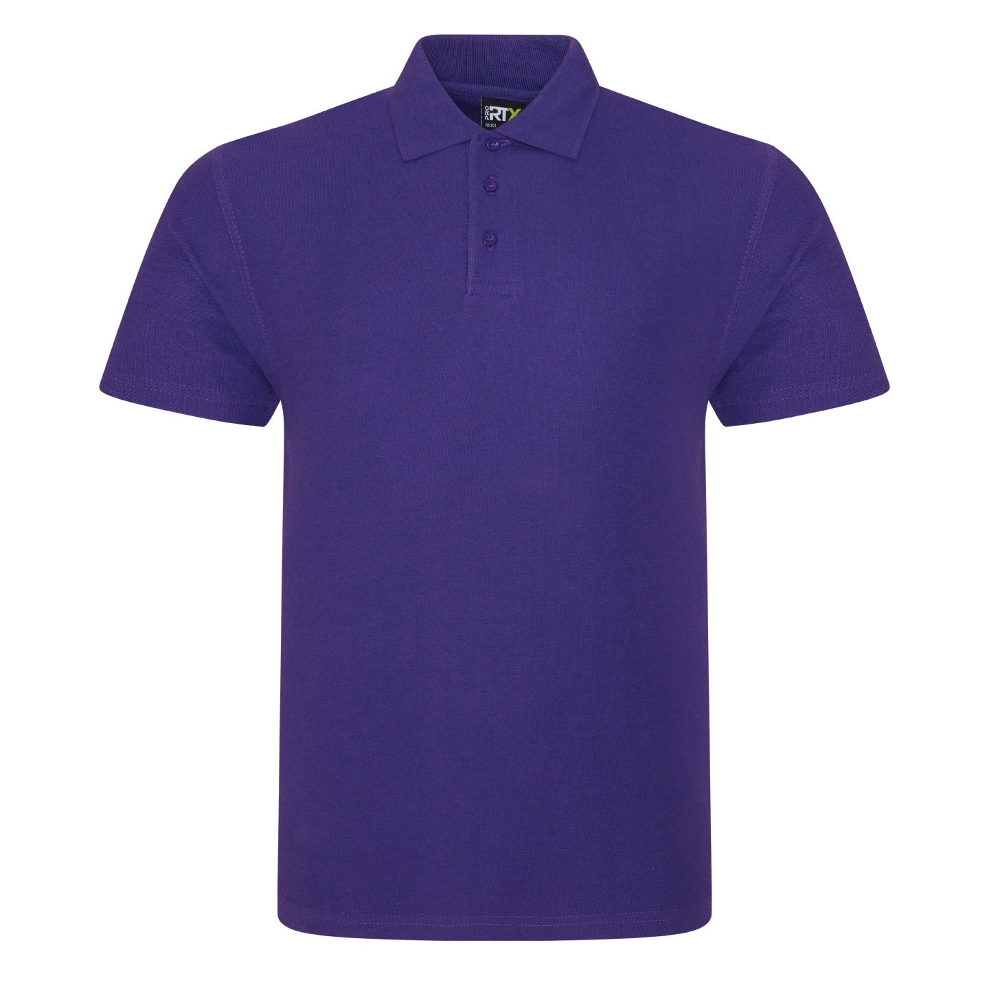 Purple - Front - PRO RTX Mens Pro Polo Shirt
